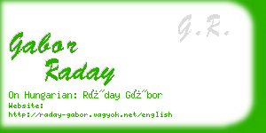 gabor raday business card